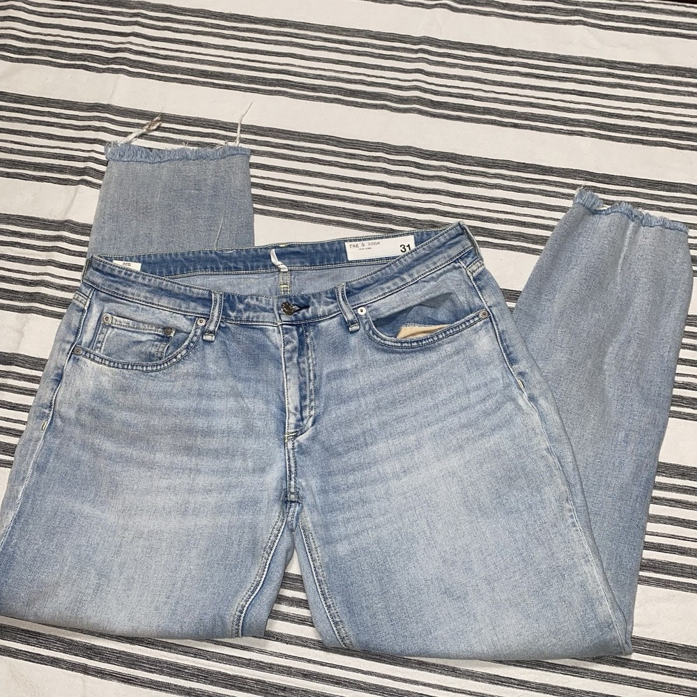 Rag & Bone Light Wash Dre Low-Rise Slim Boyfriend Jeans Size 31